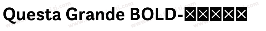 Questa Grande BOLD字体转换